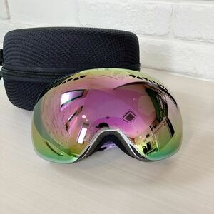 [Dancai] スキーゴーグル スノボ UV400カット 球面レンズ 180°広視野 曇り防止 OTGメガネ対応 ヘルメット対応 耐衝撃 男女兼用 収納ケース