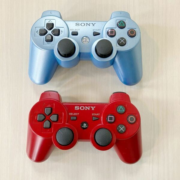 【ジャンク/2個セット】SONY PS3R専用 ワイヤレスコントローラー(DUALSHOCK3) 振動機能 6軸検出システム 無線(Bluetooth)、有線(USB)接続