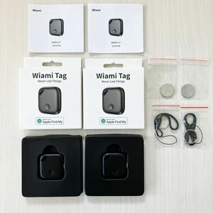 【2個セット】 Wiami 紛失防止タグ 追跡タグ 小型スマートトラッカー 忘れ物防止 軽量 子供/犬/猫/スマホ/カバン/キー/荷物/財布/バッグに