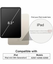 JEDirect iPadmini6 マグネットケース(8.3インチ、2021モデル)Pencil2充電対応 磁気吸着 自動ウェイクアップ/スリープ (スターライト)_画像7