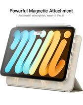 JEDirect iPadmini6 マグネットケース(8.3インチ、2021モデル)Pencil2充電対応 磁気吸着 自動ウェイクアップ/スリープ (スターライト)_画像8