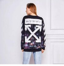 OFF WHITE オフホワイト トップス パーカー トレーナー メンズ レディース ストリート カジュアル ブラック Ｍ_画像7