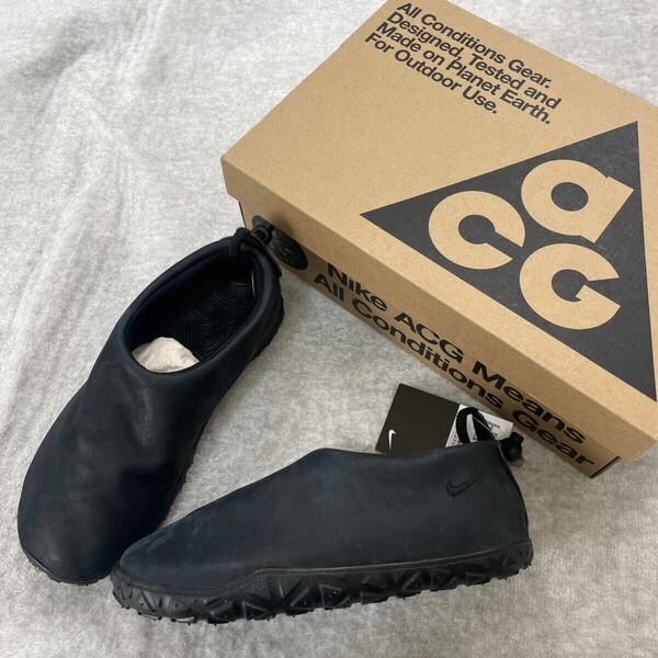 29.0cm 新品未使用 NIKE ACG ナイキ エーシージー MOC PRM エア モック プレミアム スリッポン スニーカー シューズ ブラック B品 正規品