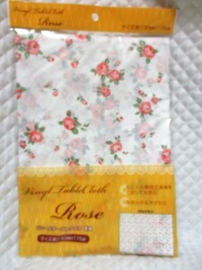 [ vinyl tablecloth rose rose ] new goods prompt decision 130X175 floral print liquid ... even doing safety 