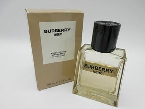 *BURBERRY Burberry HERO герой o-doto трещина EDT 50ml духи мужской аромат б/у товар 