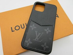 ◆LOUIS VUITTON ルイヴィトン モノグラム エクリプス バンパー iPhone 12/12Pro iPhoneケース カバー 黒 M80330 携帯 スマホケース 中古品