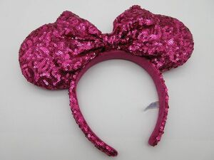 * Tokyo Disney resort Minnie Mouse украшен блестками лента-ободок розовый серия Disney TDR minnie minnie Chan Kirakira лента б/у товар 