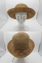 ◆HELEN KAMINSKI ヘレンカミンスキー ラフィアハット Raffia100% 麦わら帽子 ストローハット 女性用 レディース 中古品_画像4