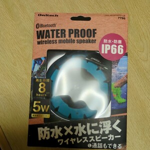未使用！レア！ウォータープルーフ 5w 防水スピーカー ワイヤレススピーカー 小型 IPX7防水防塵 bluetooth