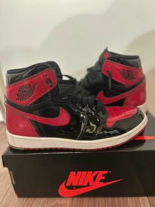 NIKE AIR JORDAN 1 PATENT BRED ナイキ エアジョーダン1 パテントブレッド 27.5cm