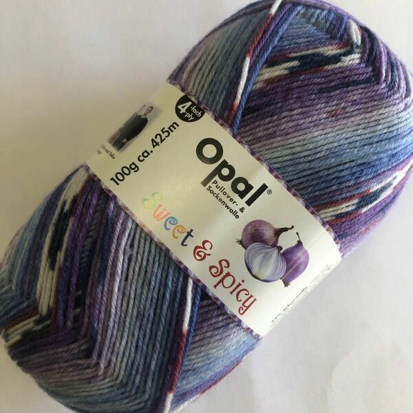 Opal毛糸 スイート　アンド　スパイシー　復刻版　6752 紫たまねぎ