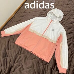 adidas アディダス ナイロンジャケット　フード　ジャージ　レディース