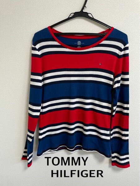 TOMMY HILFIGER トミーヒルヒィガー　長袖シャツ ボーダー ロンT トリコロール