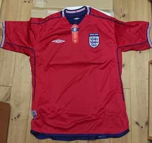 ★新品!UMBRO製 ENGLAND代表 AWAY 半袖Lタグ付