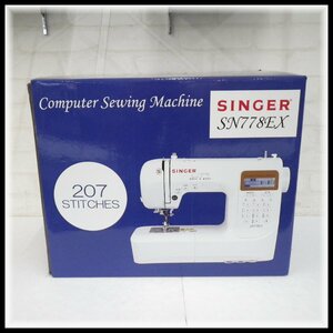 未使用品 SINGER コンピューターミシン SN778EX 別売りフットコントローラー&ワイドテーブル付き