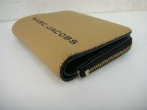 2406T【本物保証】 MARC JACOBS マークジェイコブス 二つ折り財布 L字ファスナー ベージュ系_画像4