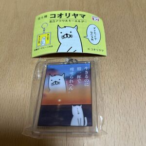 コオリヤマ　名言アクリルキーホルダー　生きるのに精一杯 アクリルキーホルダー　ガチャガチャ