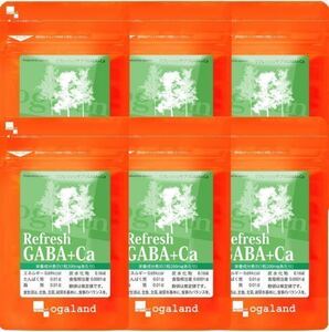 ★送料無料★GABA+Ca 約6ヶ月分(1ヶ月分90粒×6袋)オーガランド サプリメント リフレッシュサプリ ギャバ カルシウム ペパーミント
