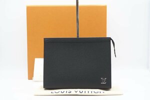 ☆安心の３大保証☆ Aランク ≪LOUIS VUITTON ルイ ヴィトン/クラッチバッグ≫ M30450 タイガ ポシェット ヴォワヤージュ ノワール 送料込