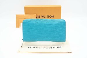 ☆安心の３大保証☆ ABランク ≪LOUIS VUITTON ルイ ヴィトン/ラウンドファスナー長財布≫ M81543 エピ ジッピー ウォレット ブルー 送料込