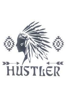 HASTLER　ハスラー　インディアン風　カッティングステッカー 各横21cmぐらい カッティングシート ステッカー
