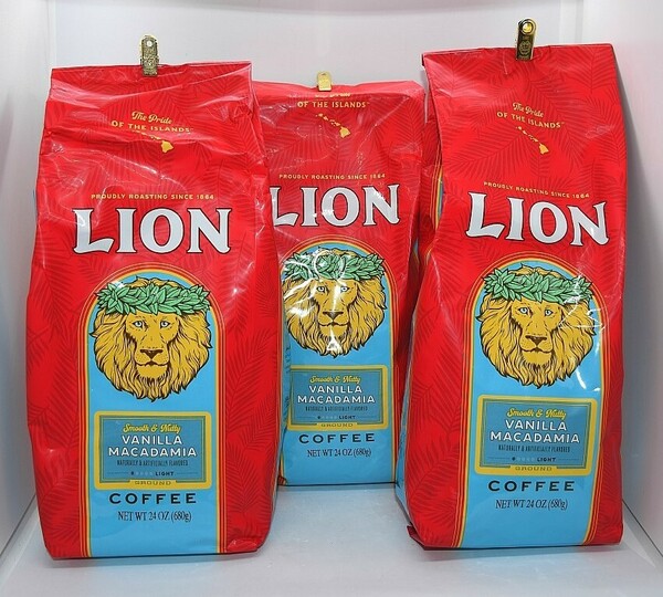 超ビッグLIONライオンコーヒー・バニマカ24oz(680g)×3袋 中抽き　送料込