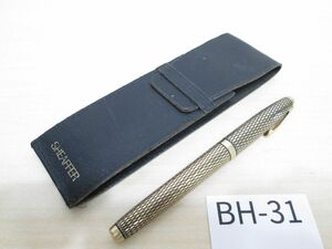 コBH-31【ケース付】シェーファーSHEAFFER■万年筆 インペリアル 14K G.F CASING ペン先14K■ゴールド/バイアス・チェック/斜め格子柄