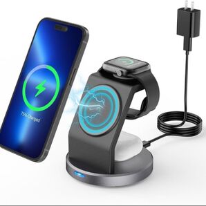 YOUKOYI 3in1 MagSafe ワイヤレス充電器 急速充電 スタンド