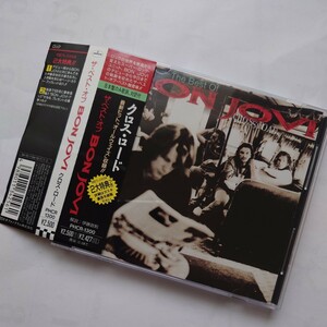 美品BON JOVI(ボン・ジョヴィ)初回プレス盤「CROSS ROAD(クロス・ロード)」1994年盤ベストアルバム(カラー・ブックレット付)