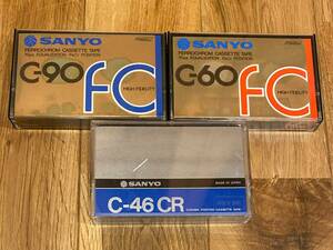 ★希少/送料安/昭和レトロ/SANYO 三洋 フェリクロム クロム カセットテープ 3本 使用済み/FC/CR/TYPE Ⅲ/TYPE Ⅱ/日本製/フェリクローム★