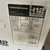 NITRO POWER H12 SHOTGUN ナイトロパワー H12 ショットガン 軽自動車　14×4.5J+45 100/4H セミグロスODグリーン4本セットエブリィ_画像7