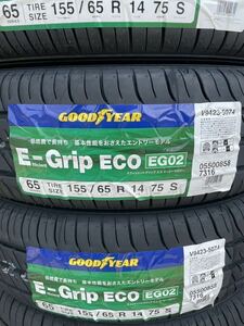 【2023年製】4本/17800円～ ◆155/65R14 155/65-14 グッドイヤー GOODYEAR Efficient Grip ECO EG02 【EG01後継】