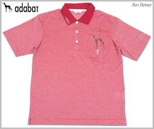  ultimate beautiful goods adabat Adabat Golf monkey - kilo go embroidery . sweat speed . stretch deer. . polo-shirt with short sleeves red 46(M) made in Japan men's 