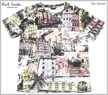 定価￥22,000 極美品 Paul Smith COLLECTION ポールスミスコレクション サマーヒルタウン 総柄プリント 半袖Tシャツ カットソー M メンズ_画像1