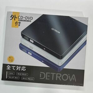 DETROVA 外付けDVD/CDドライブ DVDレコ CD/DVD-Rプレイヤー USB3.0&Type-C両用ケーブル Window/Linux/Mac OS対応 の画像10