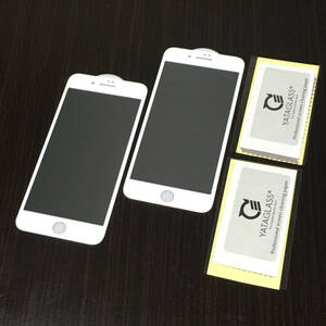 94%OFF iPhone8Plus用 覗見防止(白) 2枚 3D保護ガラス YATAGLASS TAKUMI 全面シリコン吸着 新品