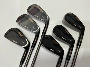 超美品 !! Masdagolf（マスダゴルフ） JM-H2 アイアン BLACK FINISH（PVDブラック） スチールファイバーi80R 6本(5I ～ PW)★USED