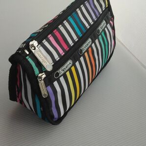 ★新品未使用★ LeSportsac レスポートサック ポーチ ストライプ柄