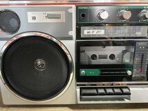 美品 SANYO ラジカセ MR-W10 STEREO RADIO DOUBLE CASSETTE RECORDER 三洋電機 Wカセット昭和レトロ _画像2