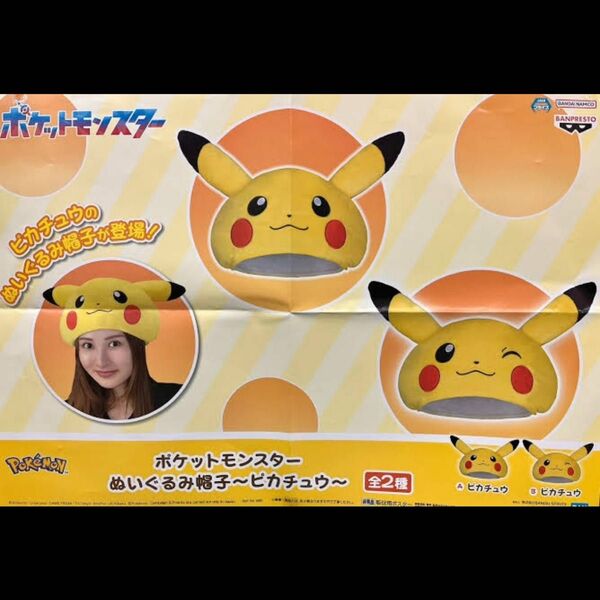 ポケットモンスター ぬいぐるみ帽子 2つセット 帽子 ポケモン ピカチュウ 新品