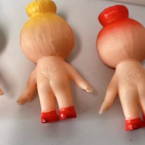 昭和レトロ ソフビ 人形 TBN 3体セット レトロ アンティーク ビンテージ 信号機カラー 当時物 フィギュア キューピー人形 の画像7
