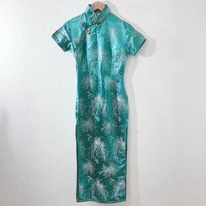  China dress tea ina clothes One-piece short sleeves green lady's Skyabadore cosplay old clothes 