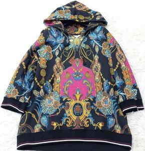 希少 美品 エトロ パーカー ペイズリー 総柄 スカーフ柄 マルチカラー ETRO 44