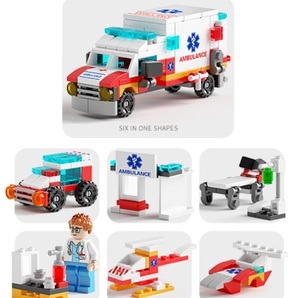 レゴ ブロック 救急車 キット LEGO 互換品(ゆうパケ)の画像2