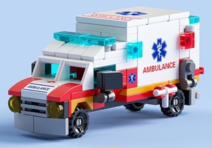 レゴ ブロック 救急車 キット LEGO　互換品(ゆうパケ)
