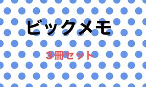 ビックメモ　3冊　ダイカットメモ