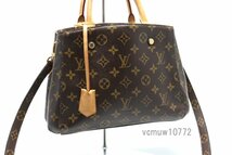 近年モデル希少美中古■LOUIS VUITTON モノグラム モンテーニュBB レザー 2way ハンドバッグ ルイヴィトン■0229uu777-4_画像4