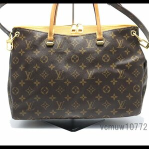 近年モデル希少美中古■LOUIS VUITTON モノグラム パラス レザー 2way ハンドバッグ ルイヴィトン■0314nc24011の画像1