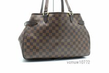 SPオーダー近年希少美中古■LOUIS VUITTON ダミエ バティニョールオリゾンタル レザー ショルダーバッグ ルイヴィトン■0314ea19986_画像4