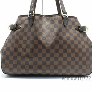 SPオーダー近年希少美中古■LOUIS VUITTON ダミエ バティニョールオリゾンタル レザー ショルダーバッグ ルイヴィトン■0314ea19986の画像2